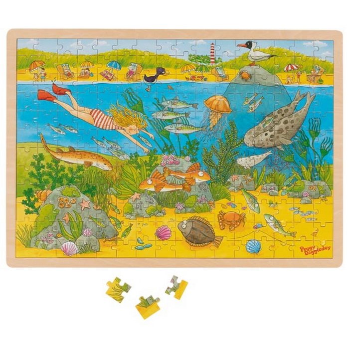 Goki Drevené puzzle Podvodný svet, 192 dielikov