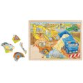 Goki Drevené puzzle Stavenisko, 56 dielikov