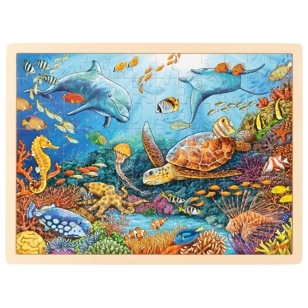 Goki Drevené puzzle Veľká koralová bariéra, 96 dielikov