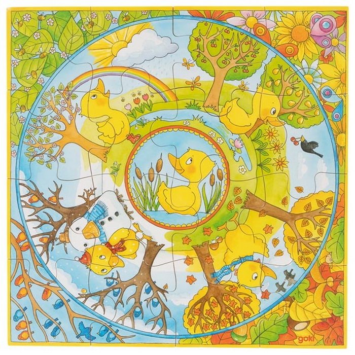 Goki Puzzle Rok kačiatka, 16 dielikov XXL