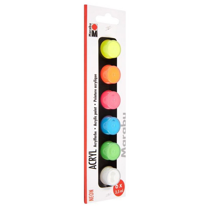 Marabu Acryl Paints set NEON, 6x3,5 ml
