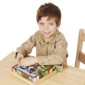 Melissa & Doug - Drevené obrázkové kocky - Farma, 4x4