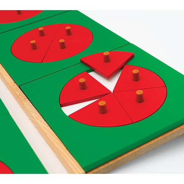 Montessori Drevené kruhy so zlomkami