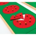 Montessori Drevené kruhy so zlomkami