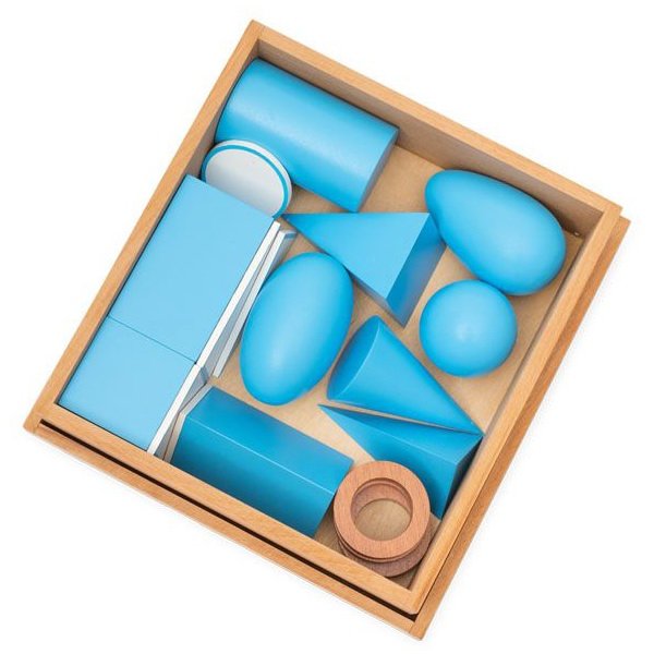 Montessori Geometrické telesá, 18 ks