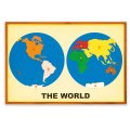 Montessori Puzzle Kontinenty, 9 dielikov