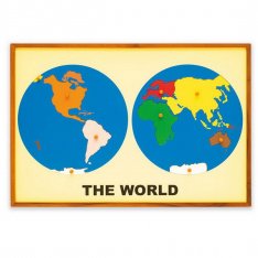 Montessori Puzzle Kontinenty, 9 dielikov
