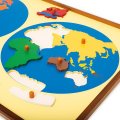 Montessori Puzzle Kontinenty, 9 dielikov