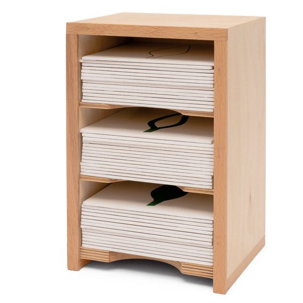 Montessori Skrinka s botanickými kartami, 42 ks