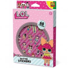 SES Creative L.O.L. Nálepky s trblietkami, 68 ks
