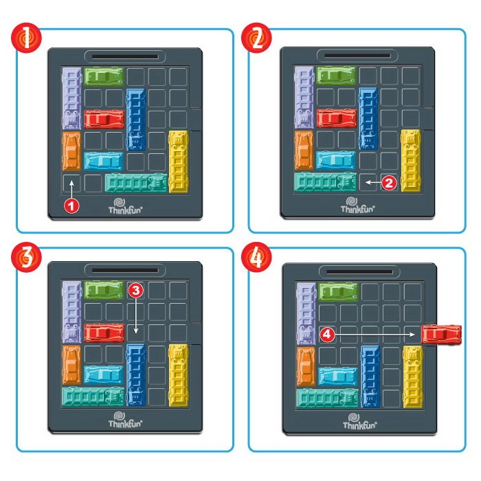 ThinkFun Logická hra Rush Hour, 40 rébusov