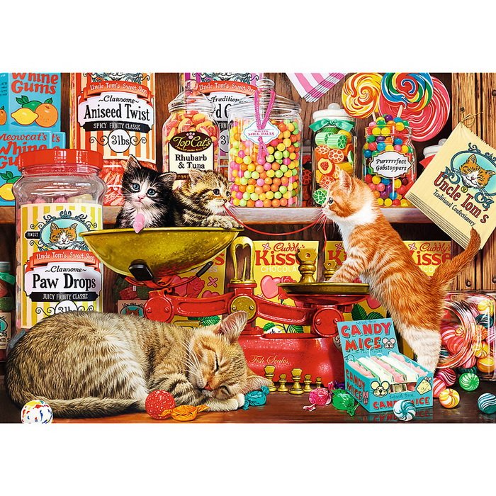Trefl Puzzle Mačacie sladkosti, 1000 dielikov
