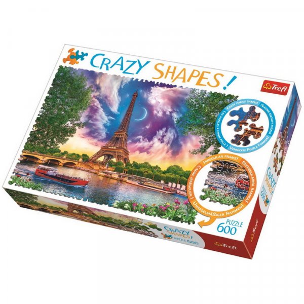Trefl Puzzle Nebo nad Parížom crazy shapes, 600 dielikov
