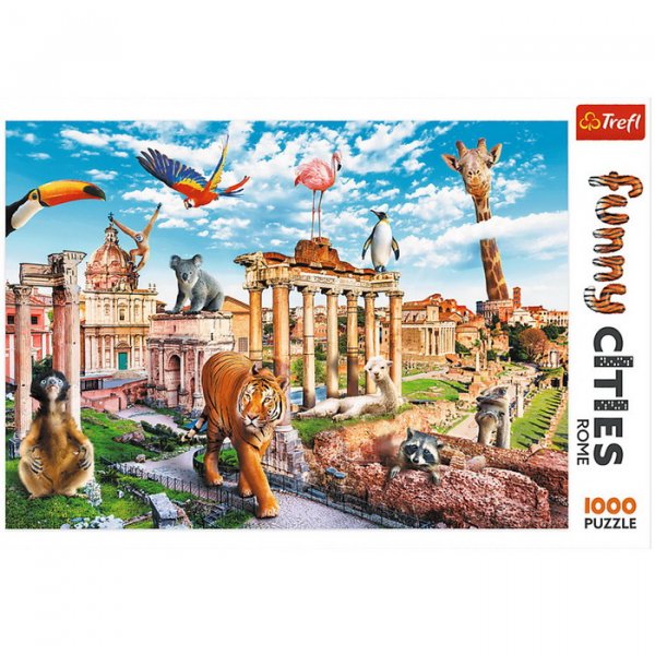 Trefl Puzzle Zábavné mestá - Divoký Rím, 1000 dielikov