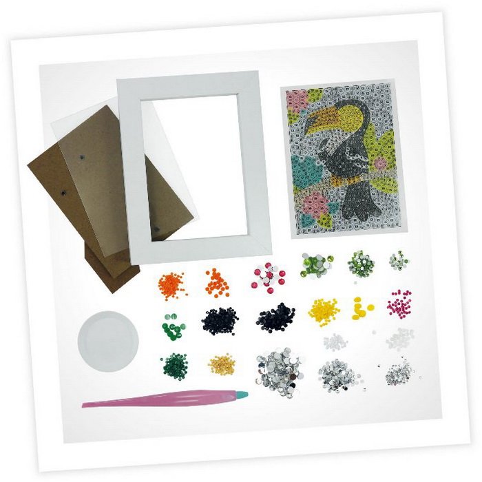 Buki BeTeens Glitters Papagáj Tukan, 600 ks