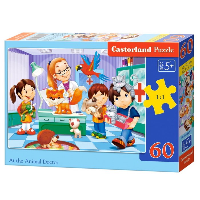 Castorland Puzzle U veterinára, 60 dielikov