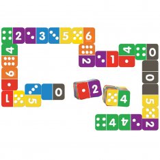 Veľké školské domino Čísla 0-6, 54 kariet