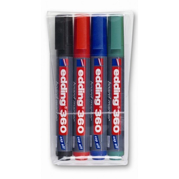 Edding 360 popisovač na biele tabule, kužeľový hrot 1.5-3 mm, 4 farby