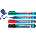 Edding 380 popisovač na flipchartové tabule, kužeľový hrot 1.5-3 mm, 4 farby