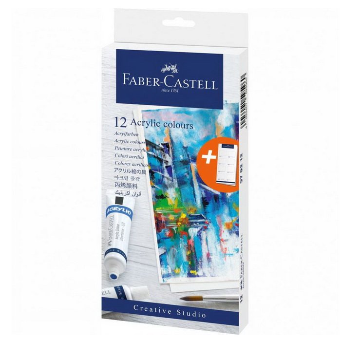 Faber Castell Akrylové farby v tube, 12 x 20 ml