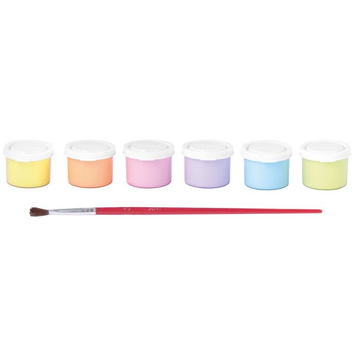 Jovi Temperové farby v kelímku pastel, 6 x 35ml + štetec