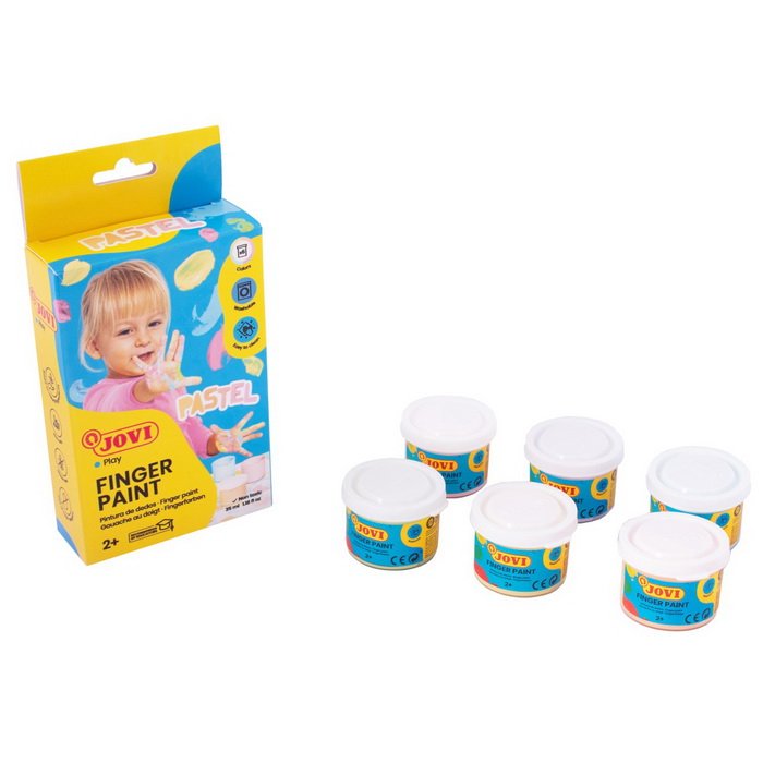 Jovi Prstové farby malá sada pastel, 6 x 35ml