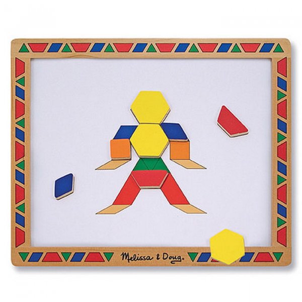 Melissa & Doug Magnetické dieliky Tvary, 120 ks