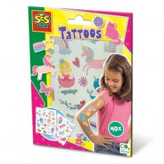 SES Creative Tetovanie pre dievčatá, 40 ks