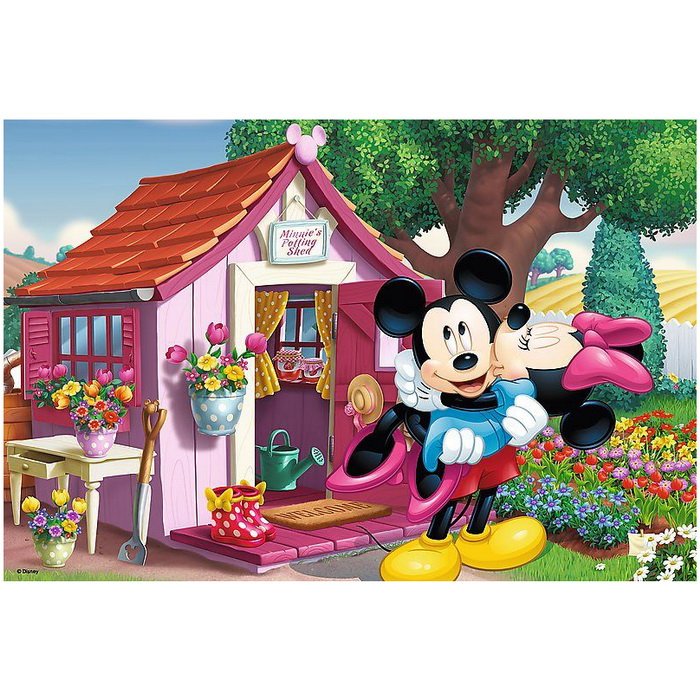 Trefl Puzzle Mickey a Minnie v záhrade, 60 dielikov