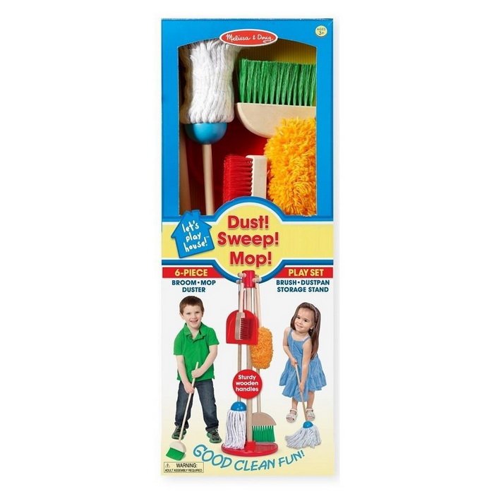 Melissa & Doug Drevený upratovací set, 6 ks