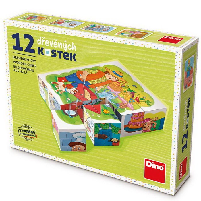 Dino Drevené kocky Povolania, 4x3