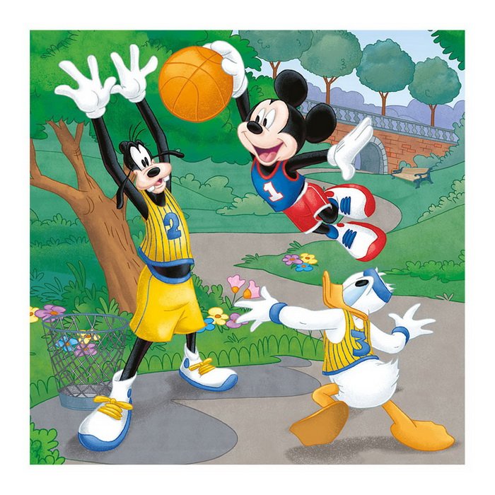 Dino Puzzle Mickey a Minnie športovci, 3 x 55 dielikov