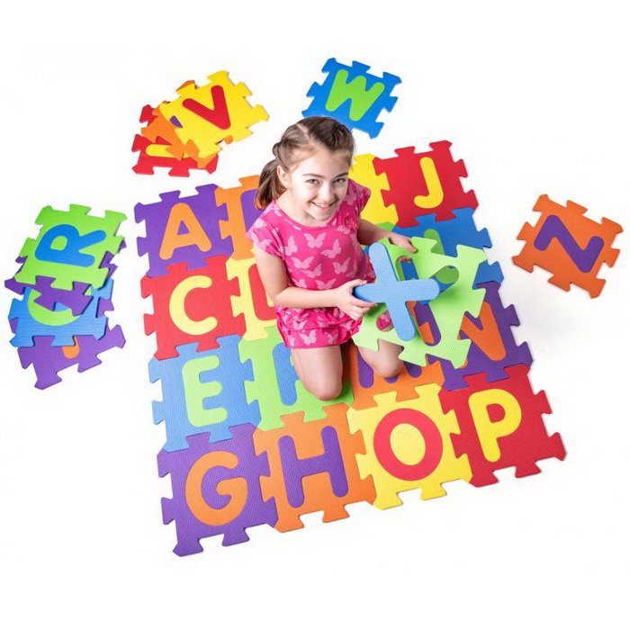 Plastica Podlahové penové puzzle Abeceda, 52 dielov