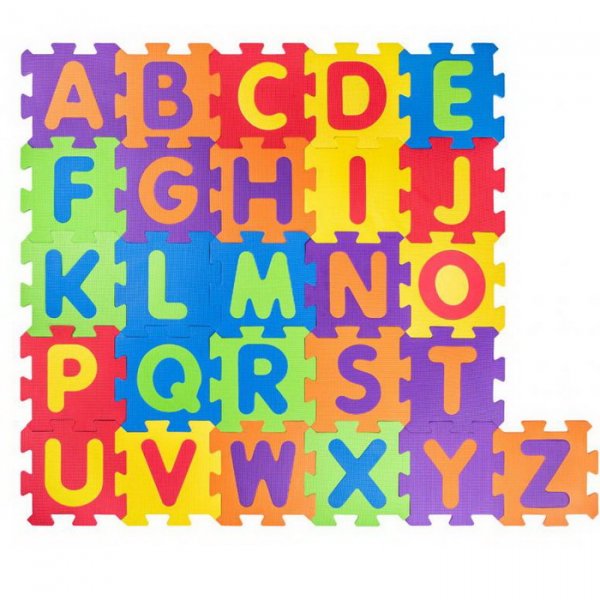 Plastica Podlahové penové puzzle Abeceda, 52 dielov
