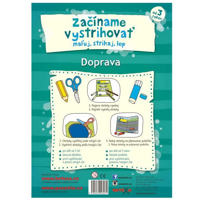 Vystrihovačka Začíname vystrihovať Doprava 3+