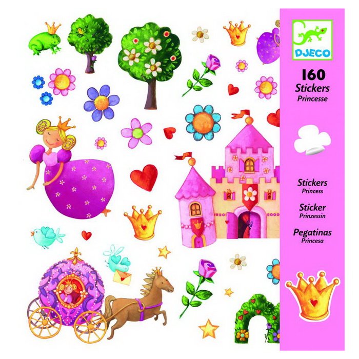Djeco Samolepky Princezničky, 160 ks