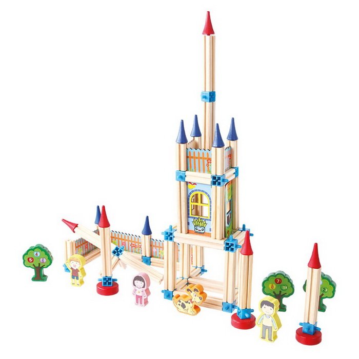 2 Kids Toys Drevená stavebnica Veľký zámok, 268 ks