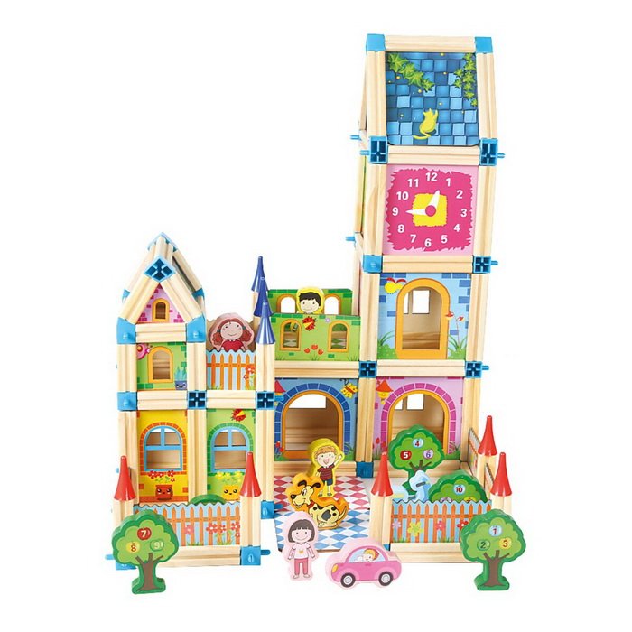 2 Kids Toys Drevená stavebnica Veľký zámok, 268 ks