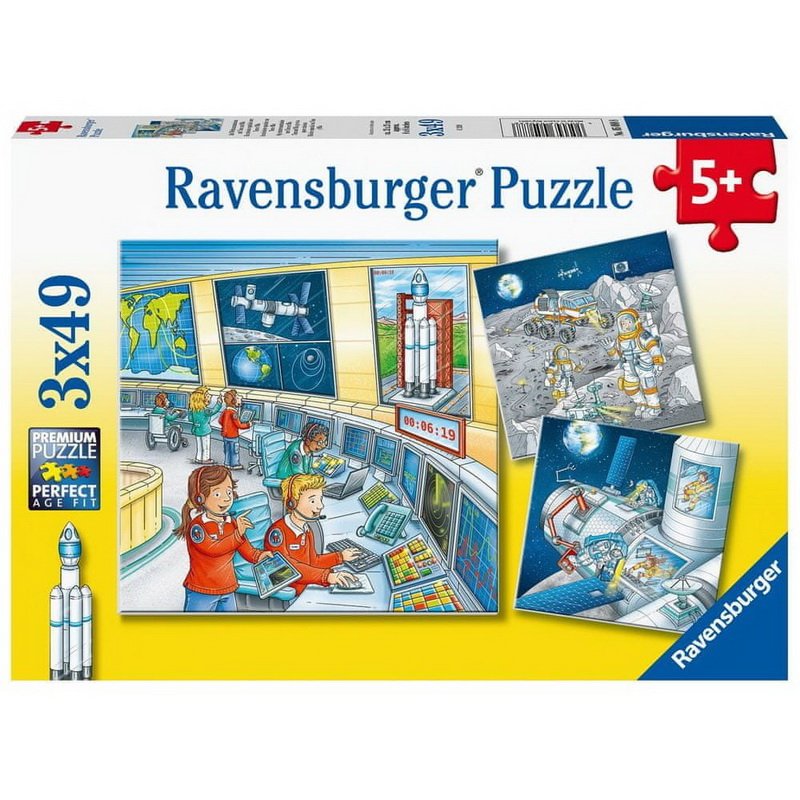 Ravensburger Puzzle Astronauti, 3x49 dielikov