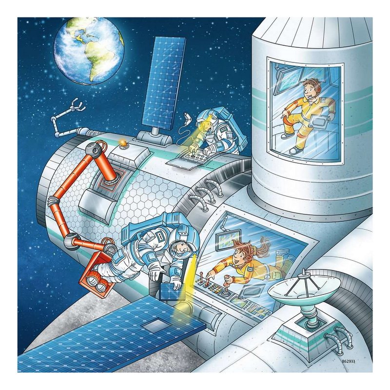 Ravensburger Puzzle Astronauti, 3x49 dielikov