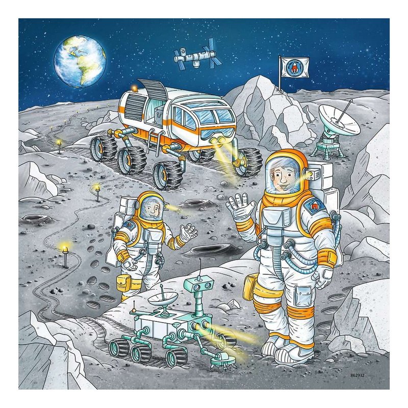 Ravensburger Puzzle Astronauti, 3x49 dielikov