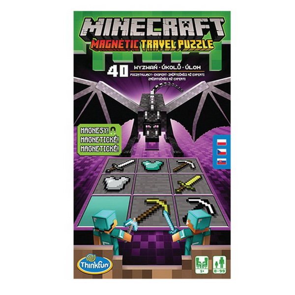 ThinkFun Magnetická hra Minecraft, 40 rébusov