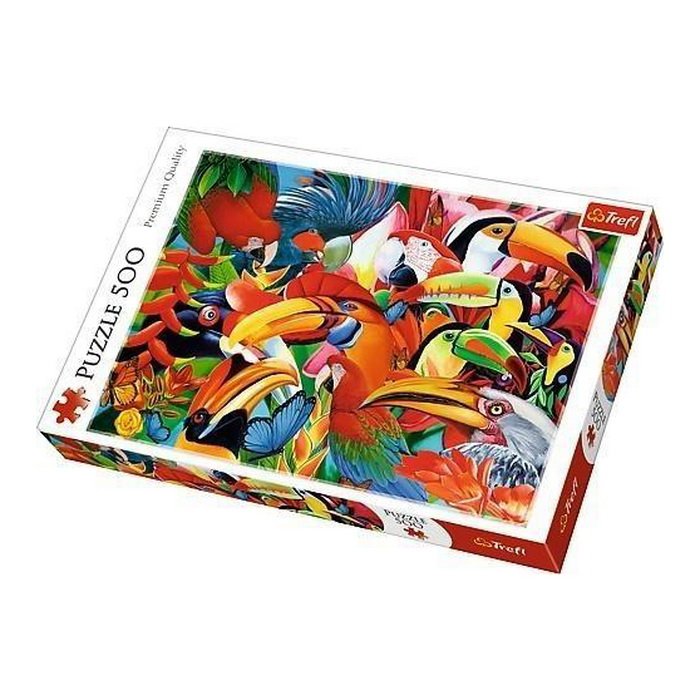Trefl Puzzle Farebné vtáky, 500 dielikov