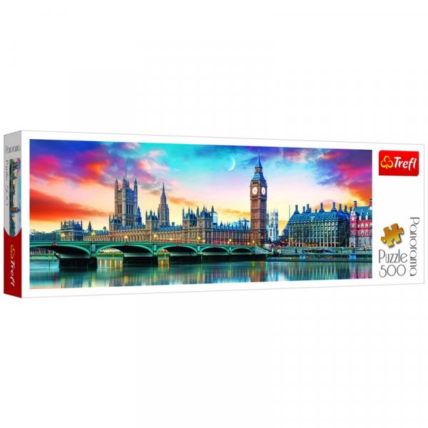Trefl Puzzle Big Ben a parlament panoramic, 500 dielikov