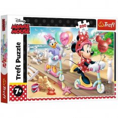 Trefl Puzzle Minnie: Deň na pláži, 200 dielikov