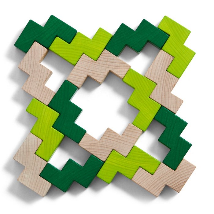 HABA Drevená stavebnica 3D zelená