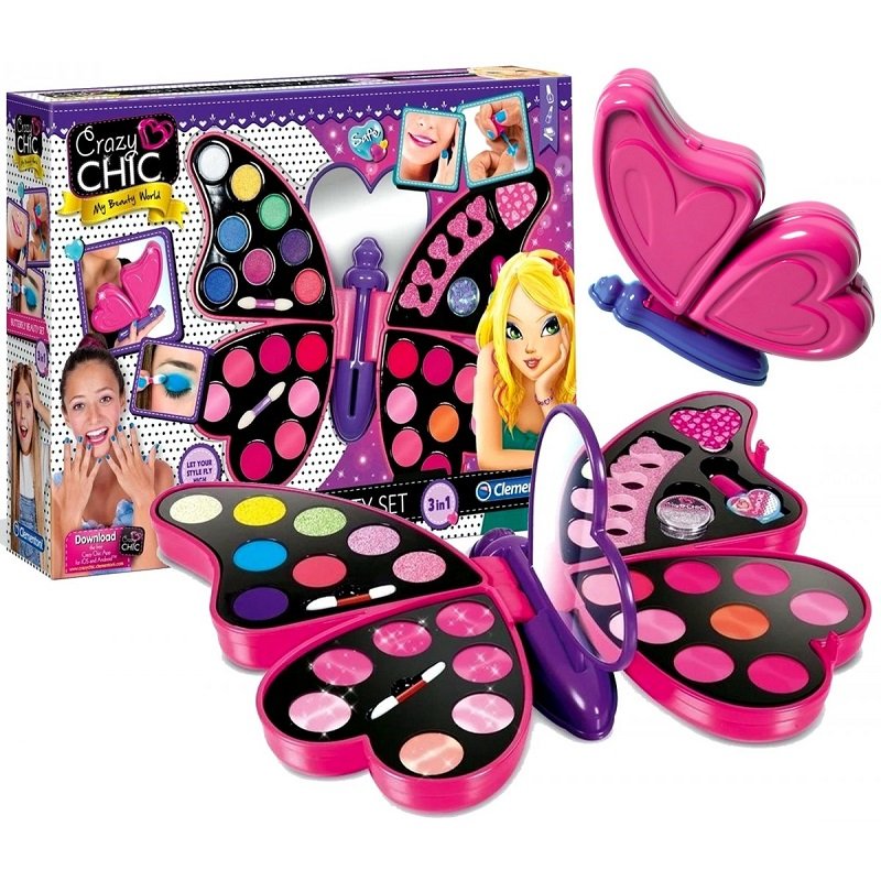 Clementoni Crazy CHIC - Make up paletka Motýľ