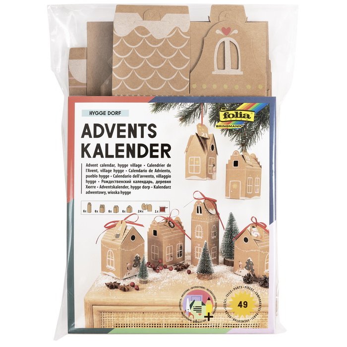 Folia Adventný kalendár - Domčeky, 49 dielov