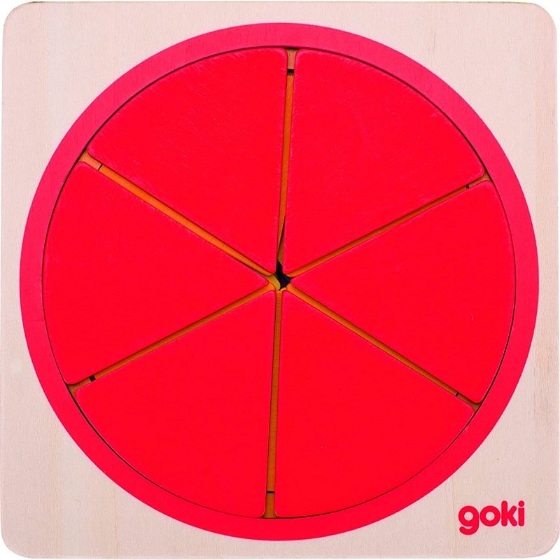 Goki Viacvrstvové puzzle Kruh a zlomky, 21 dielikov