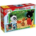 Lisciani Puzzle Bing a jeho priatelia, 2 x 12 dielikov